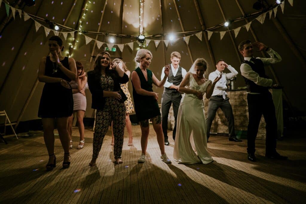 Dancing at a wedding
