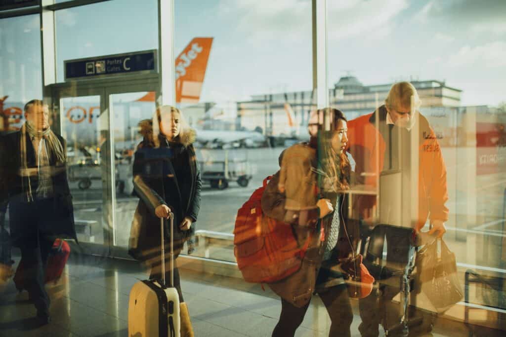 Passengers at the airport